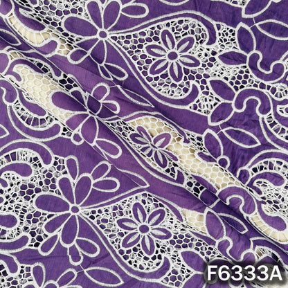 Cut Work Cotton Fabric - F6333