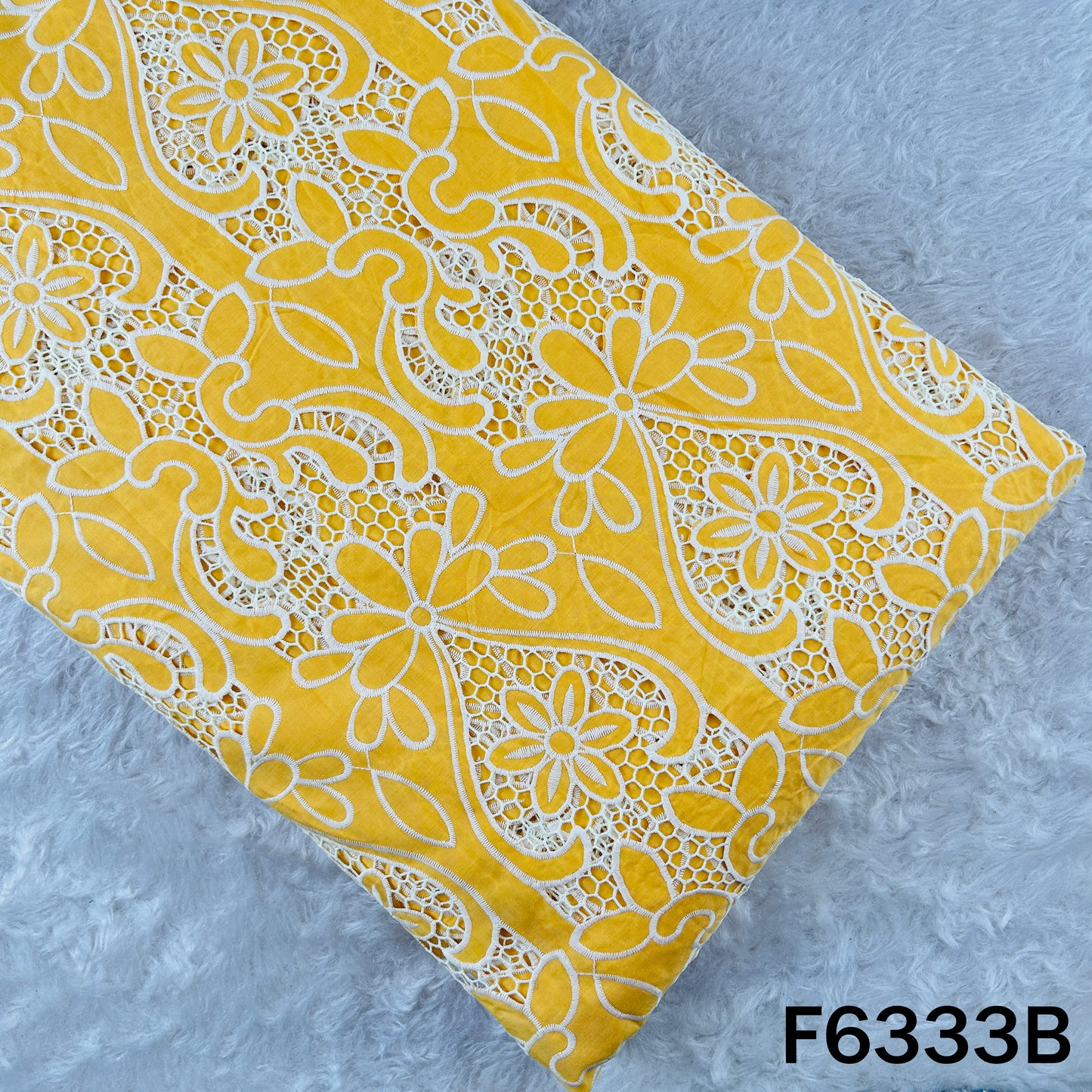 Cut Work Cotton Fabric - F6333