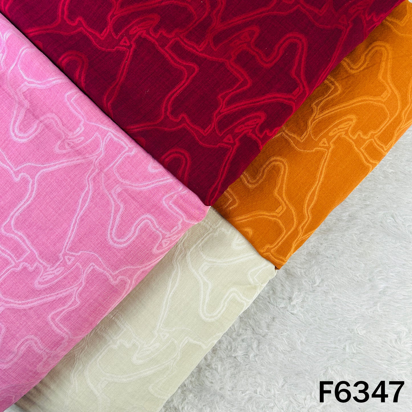 Self Work Cotton Crepe Fabric - F6347