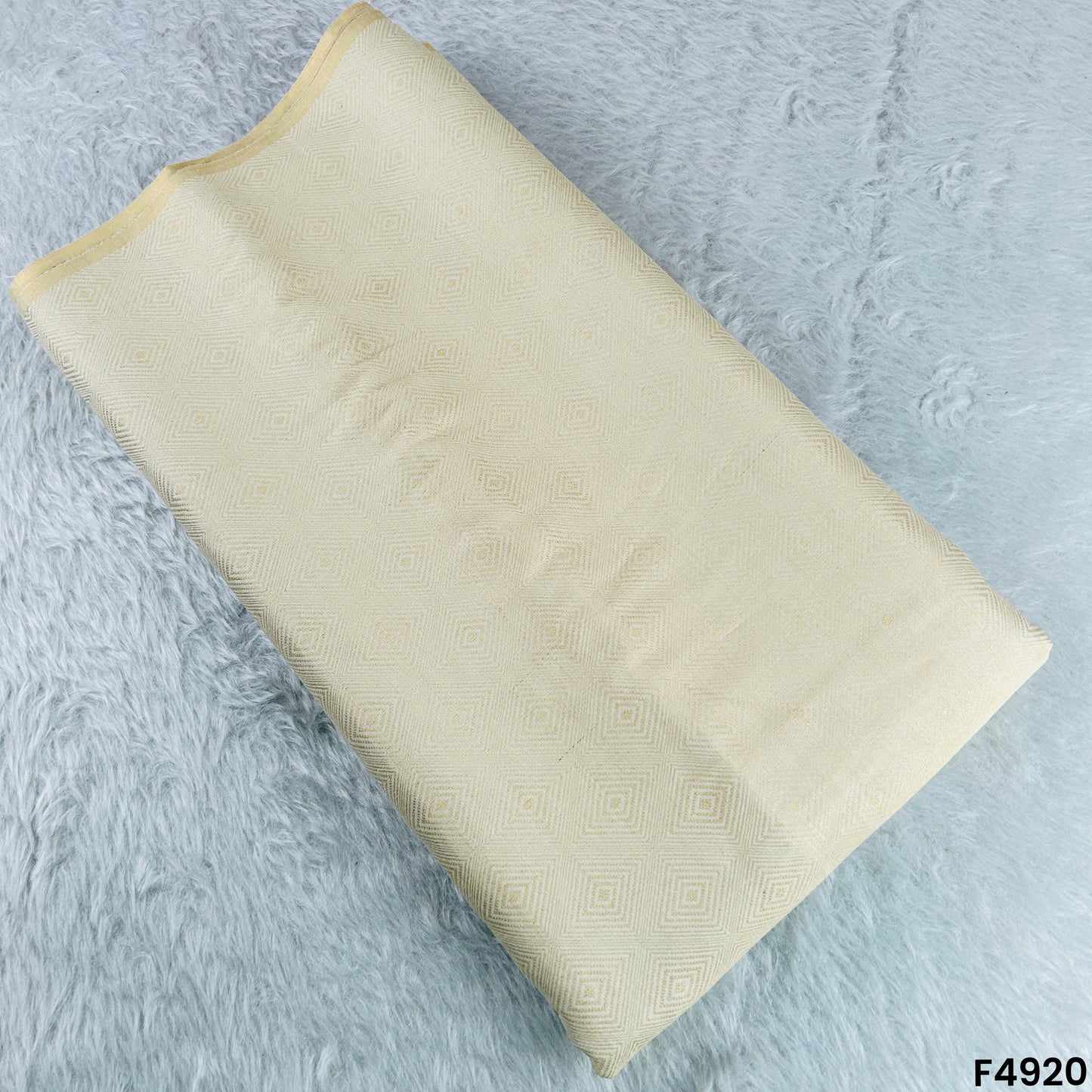 Dyeable Zari Work Pure Monga Silk Fabric-F4920