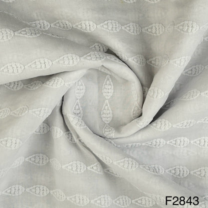 Chikankari Cotton Fabric-F2843
