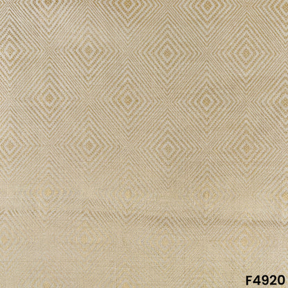 Dyeable Zari Work Pure Monga Silk Fabric-F4920