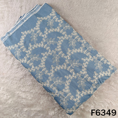 Thread Embroidered Denim Fabric - F6349
