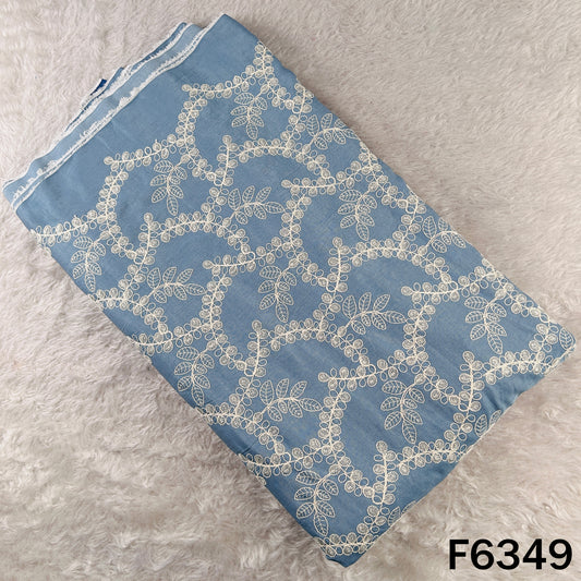 Thread Embroidered Denim Fabric - F6349