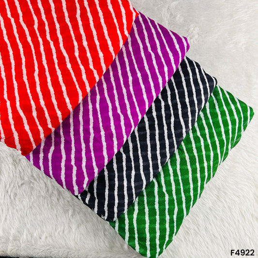 Leheriya Print Chinon Chiffon Fabric-F4922