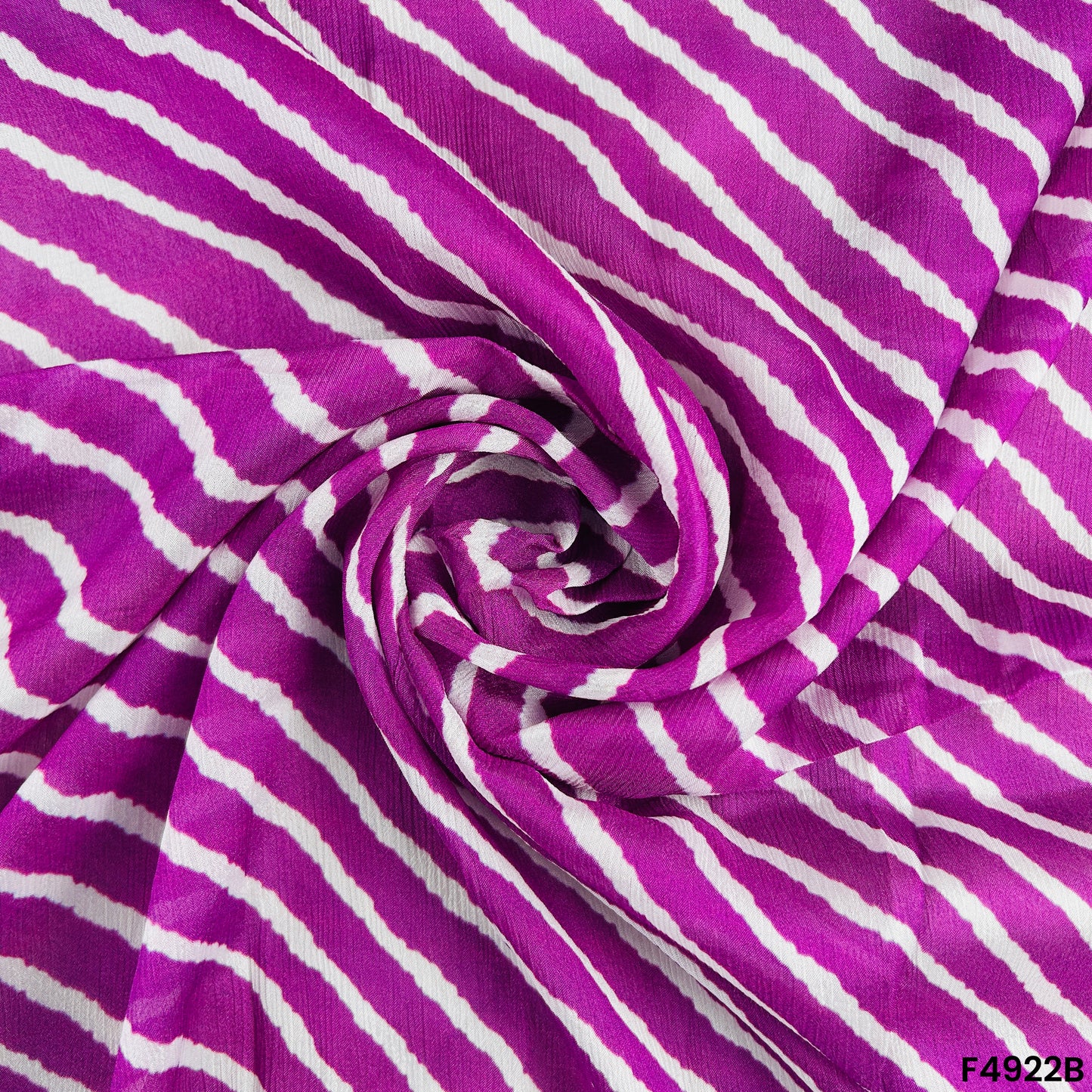 Leheriya Print Chinon Chiffon Fabric-F4922