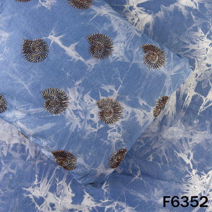 Cut Dana Embroidered Denim Fabric - F6352