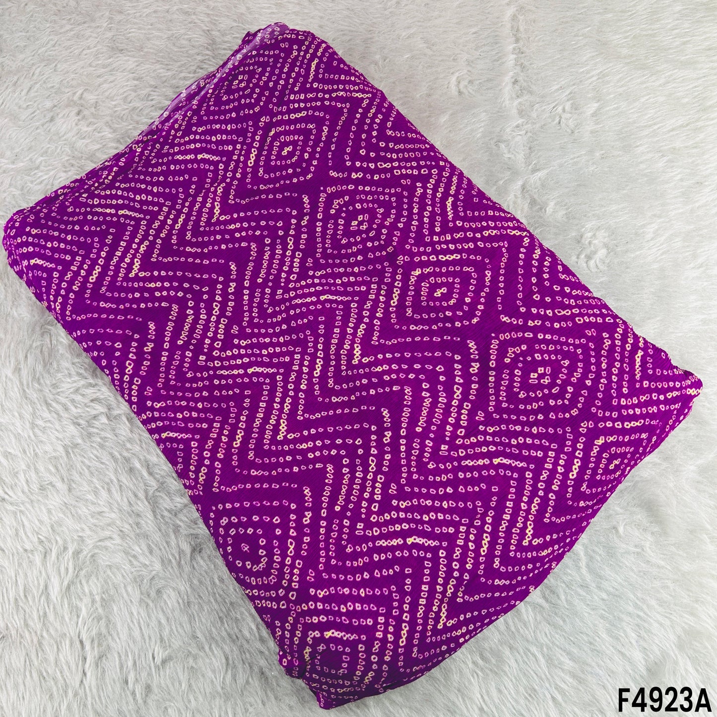 Leheriya Print Chinon Chiffon Fabric-F4923