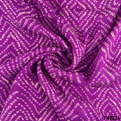 Leheriya Print Chinon Chiffon Fabric-F4923