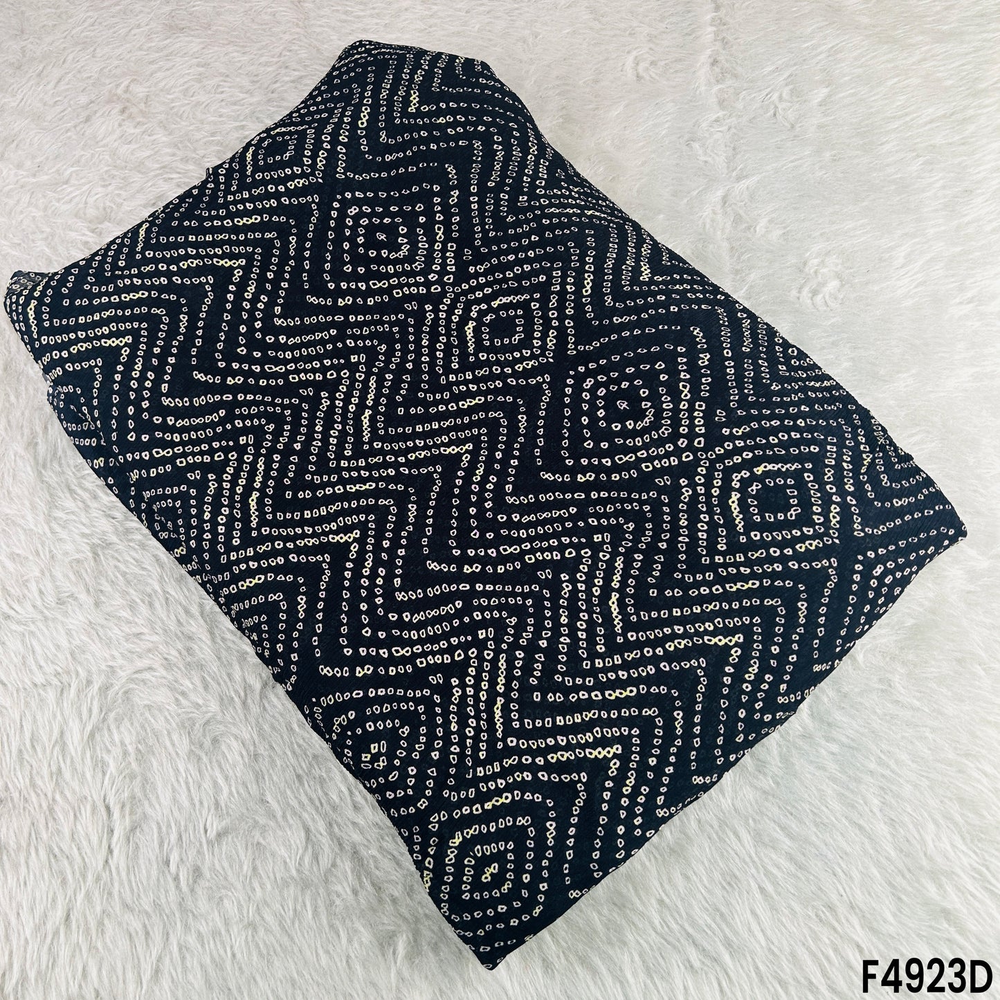 Leheriya Print Chinon Chiffon Fabric-F4923