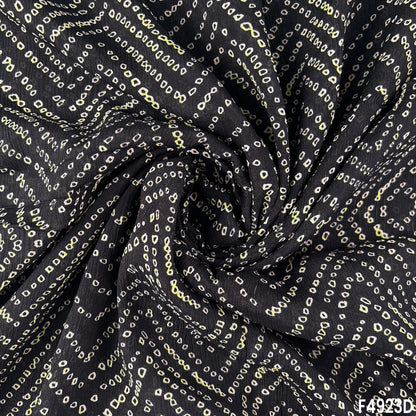 Leheriya Print Chinon Chiffon Fabric-F4923