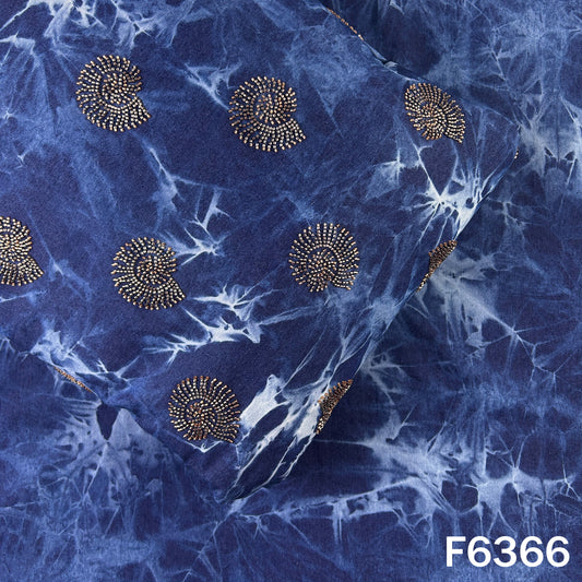 Cut Dana Embroidered Denim Fabric - F6366