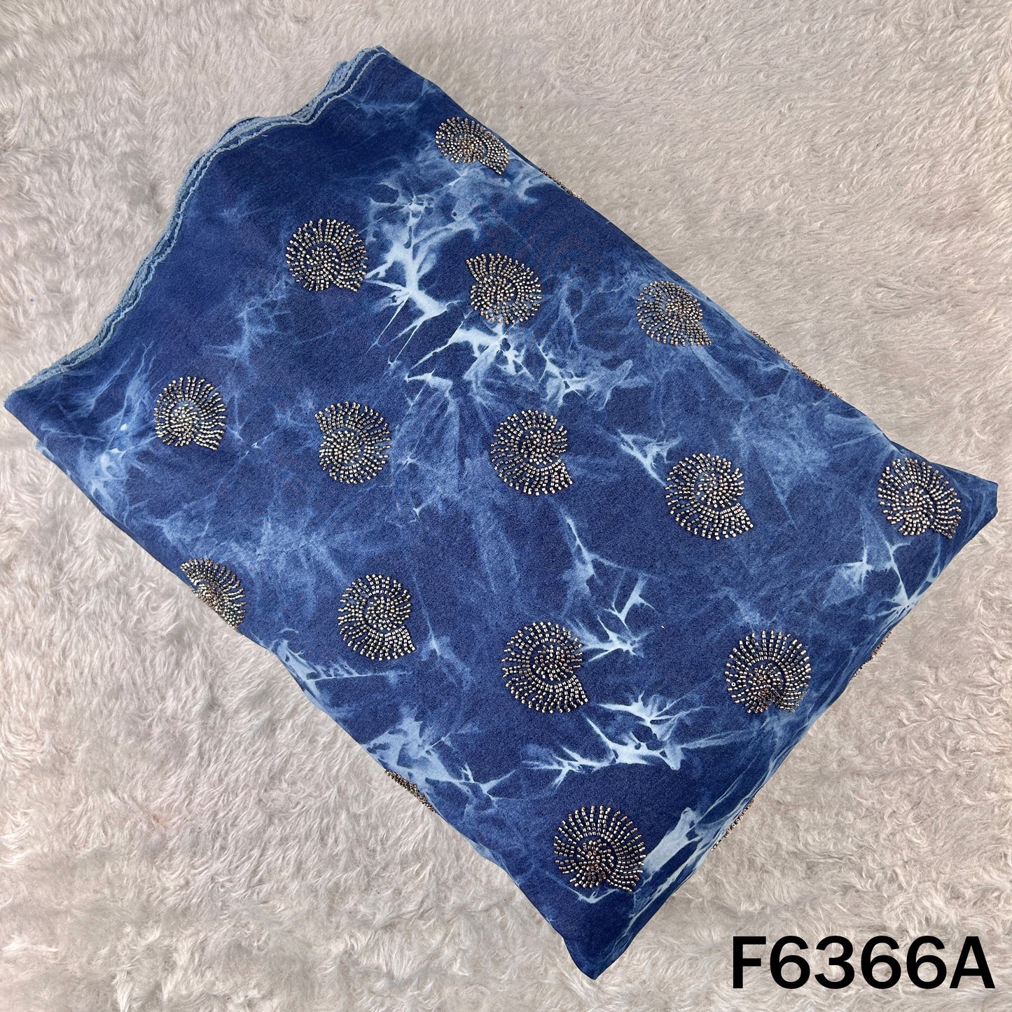 Cut Dana Embroidered Denim Fabric - F6366