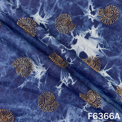 Cut Dana Embroidered Denim Fabric - F6366