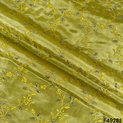 Cut Dana Thread Embroidered Simmer Tissue Fabric-F4928