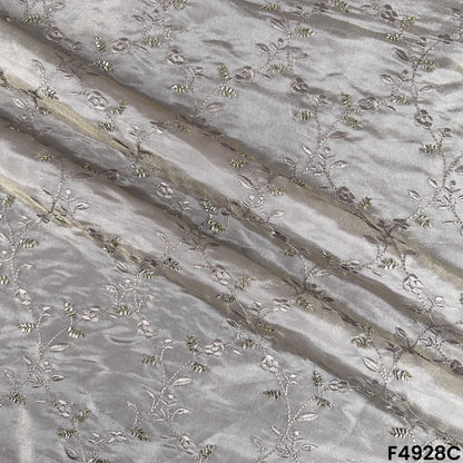 Cut Dana Thread Embroidered Simmer Tissue Fabric-F4928