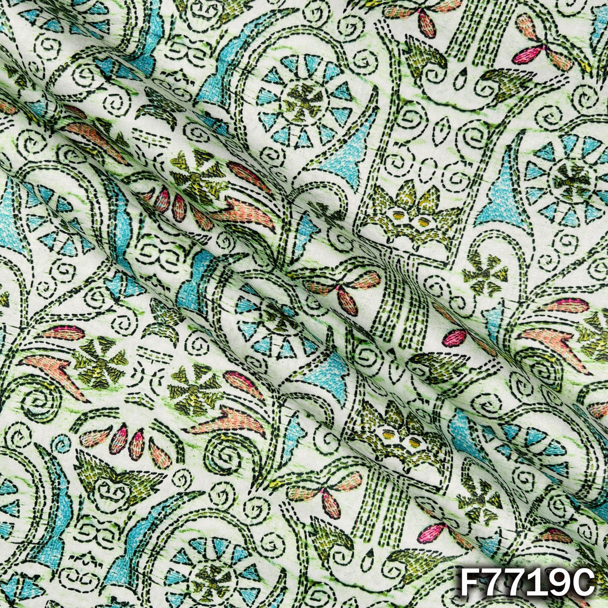 Printed Glaze Cotton Fabric - F7719