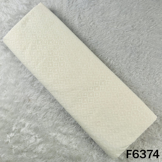 Dyeable Self Jacquard Chanderi Fabric - F6374