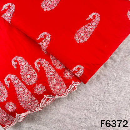 Thread Embroidered Modal Cotton Fabric - F6372