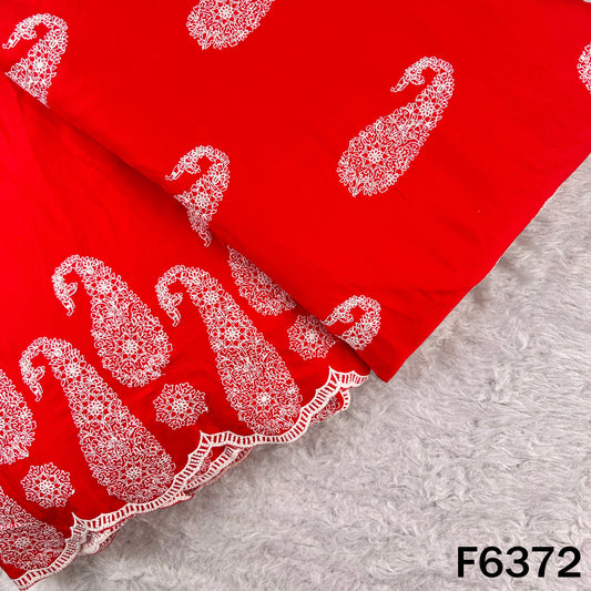 Thread Embroidered Modal Cotton Fabric - F6372