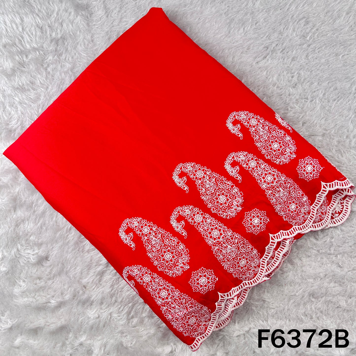 Thread Embroidered Modal Cotton Fabric - F6372