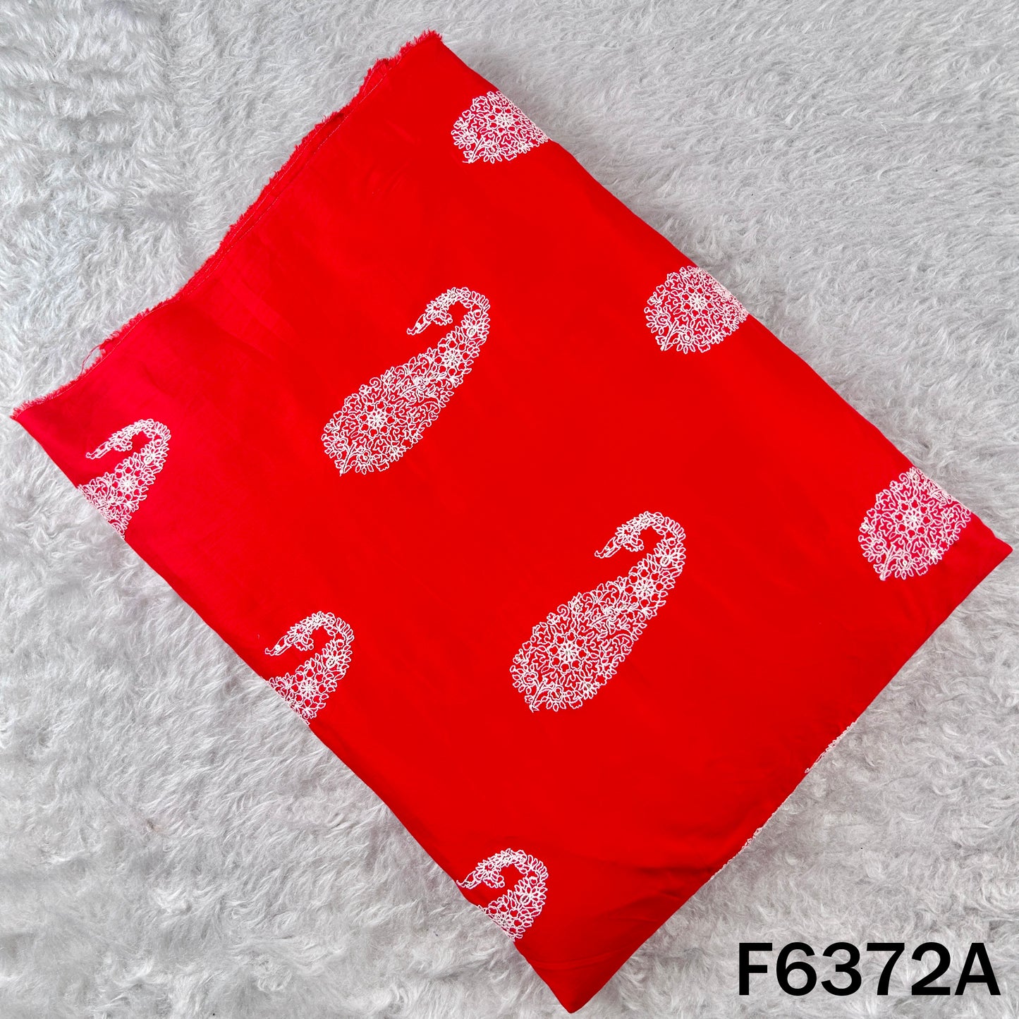 Thread Embroidered Modal Cotton Fabric - F6372