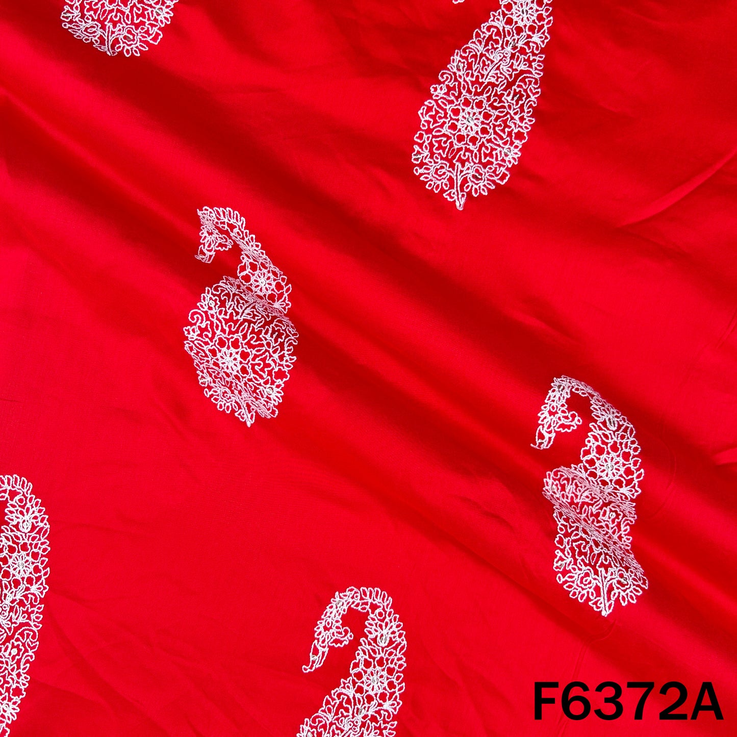 Thread Embroidered Modal Cotton Fabric - F6372