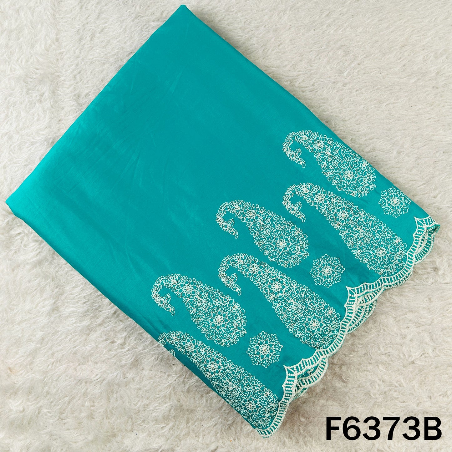 Thread Embroidered Modal Cotton Fabric - F6373