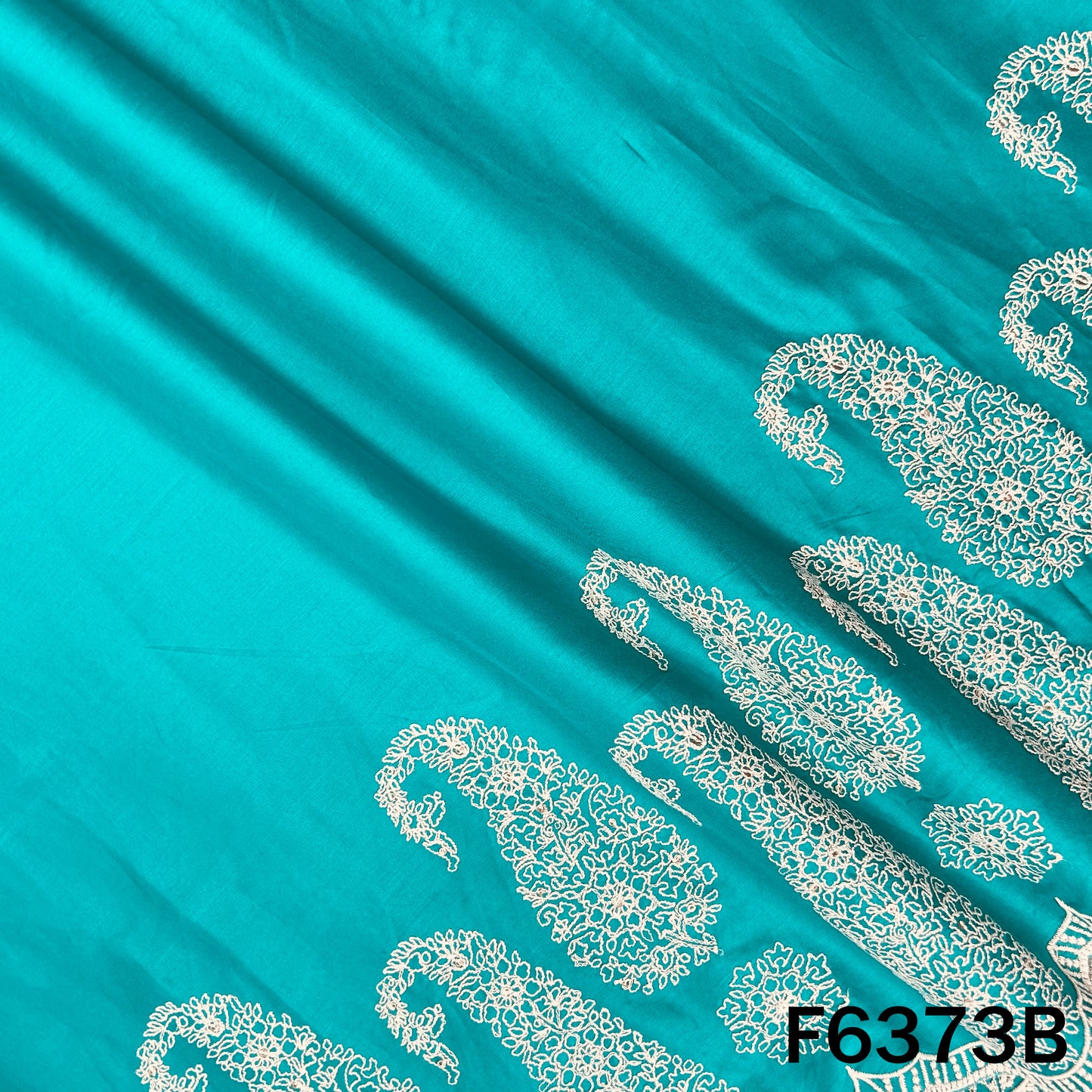 Thread Embroidered Modal Cotton Fabric - F6373