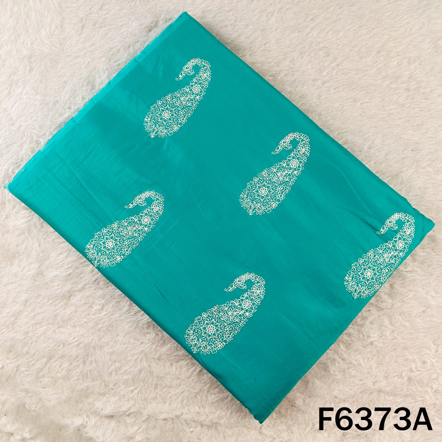 Thread Embroidered Modal Cotton Fabric - F6373