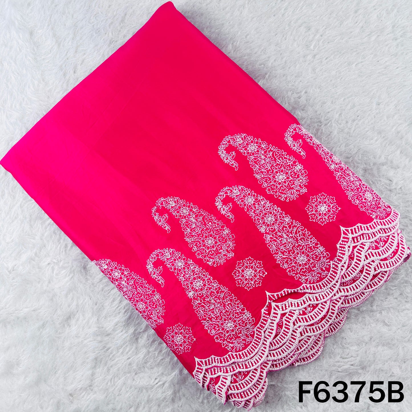 Thread Embroidered Modal Cotton Fabric - F6375