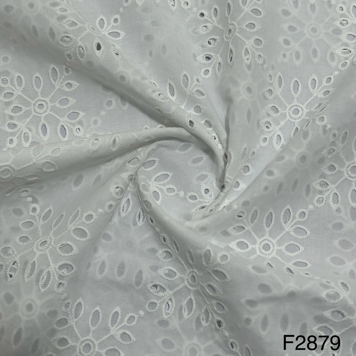 Chikankari Cotton Fabric-F2879