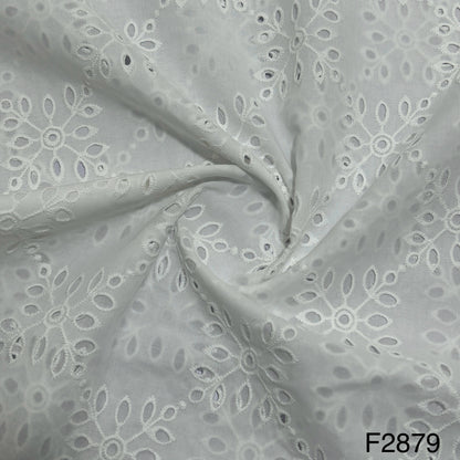 Chikankari Cotton Fabric-F2879