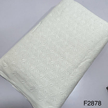 Chikankari Cotton Fabric-F2878