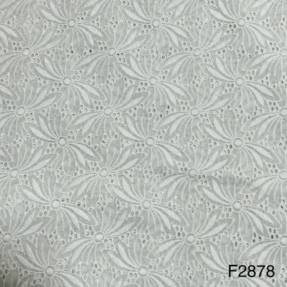 Chikankari Cotton Fabric-F2878