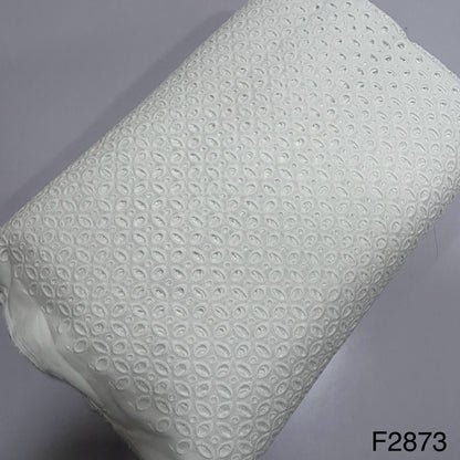 Chikankari Cotton Fabric-F2873