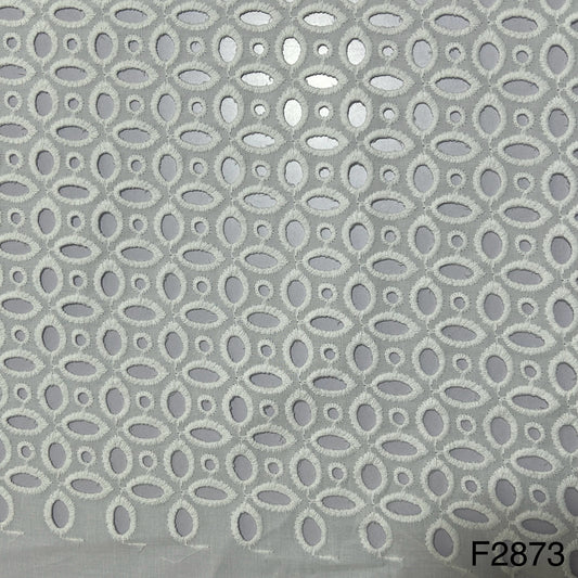 Chikankari Cotton Fabric-F2873