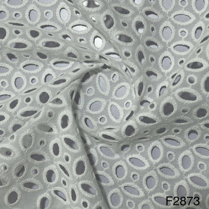 Chikankari Cotton Fabric-F2873