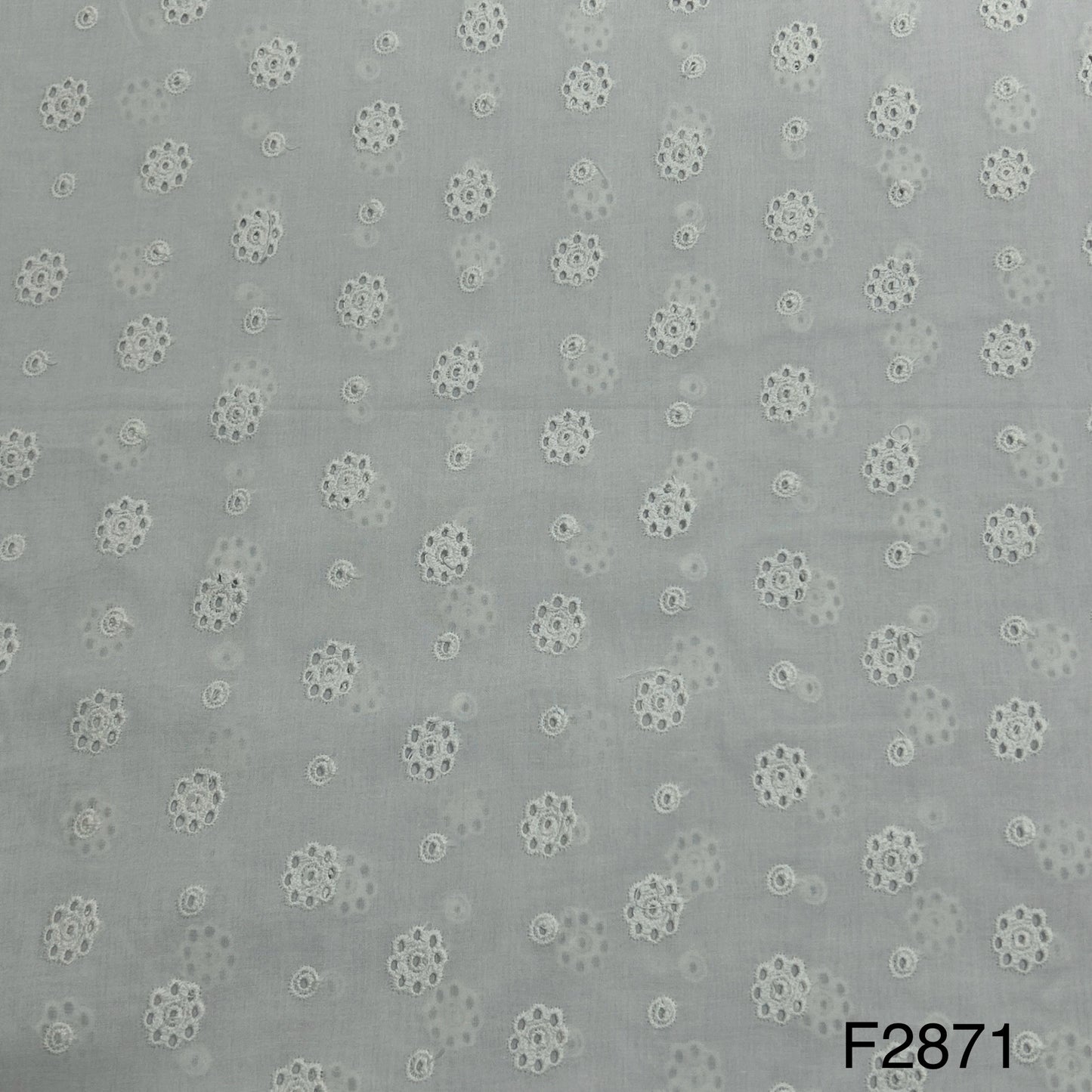 Chikankari Cotton Fabric-F2871