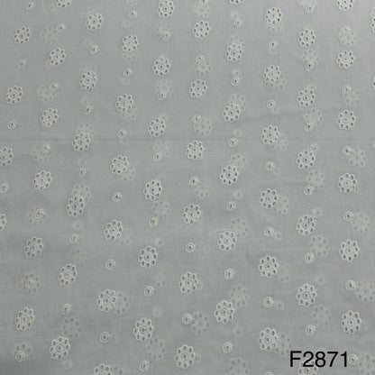 Chikankari Cotton Fabric-F2871
