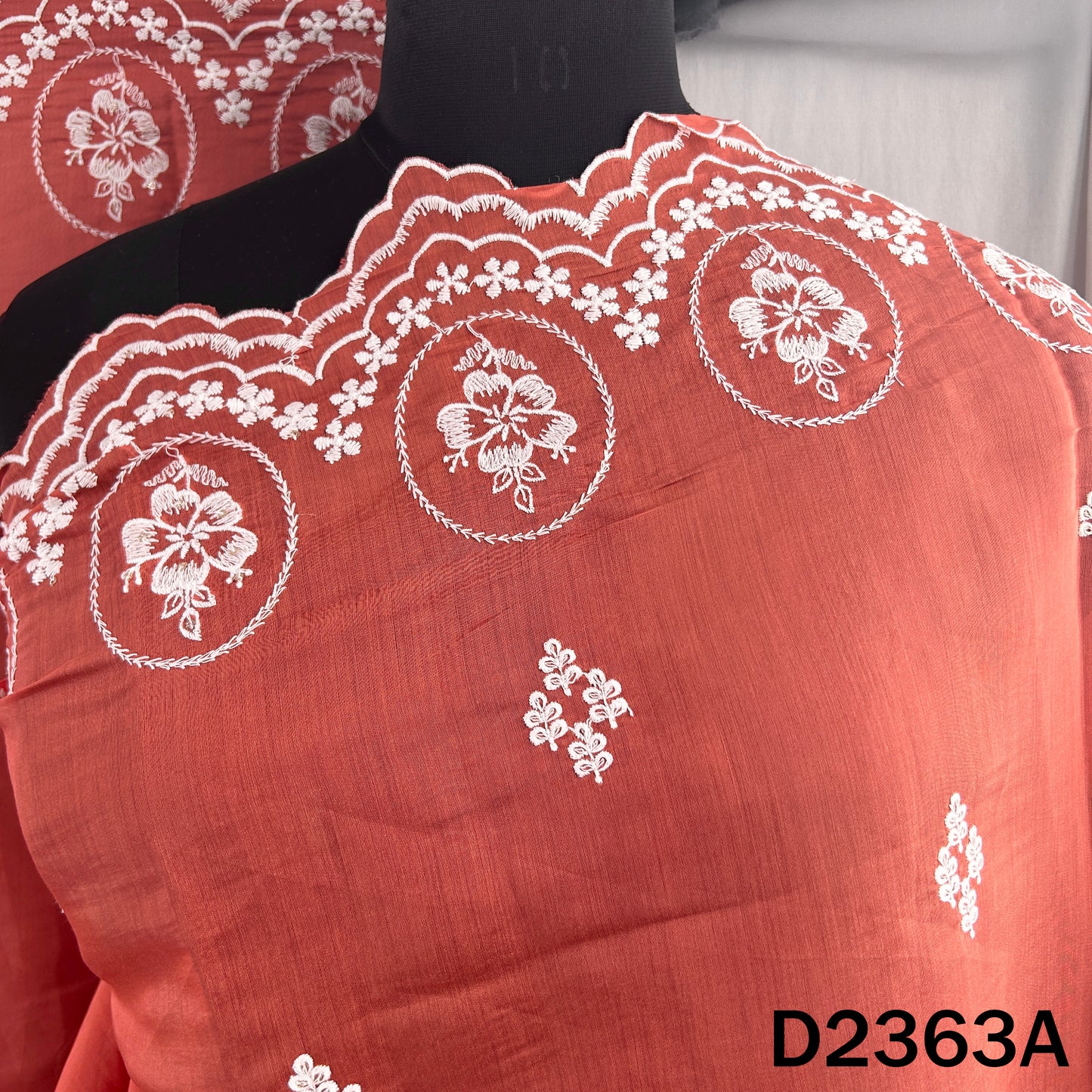 Thread Sequins Work Muslin Silk Dupatta - D2363