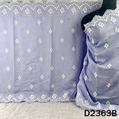 Thread Sequins Work Muslin Silk Dupatta - D2363