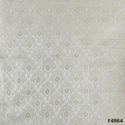 Dyeable Self Jaquard Pure Brocade Fabric-F4964