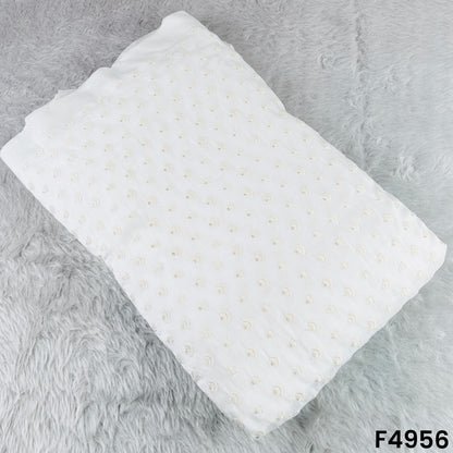 Dyeable Thread Sequins Buti Work Dola Silk Fabric-F4956