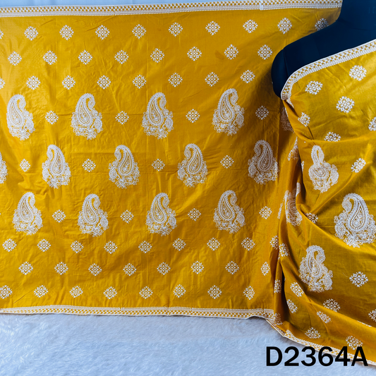 Thread Sequins Work Cotton Dupatta - D2364