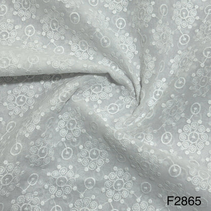 Chikankari Cotton Fabric-F2865