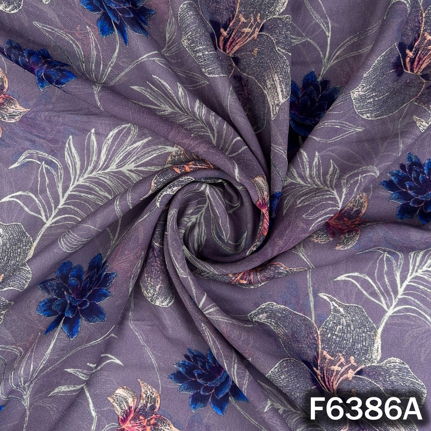 Digital Print Georgette Fabric - F6386