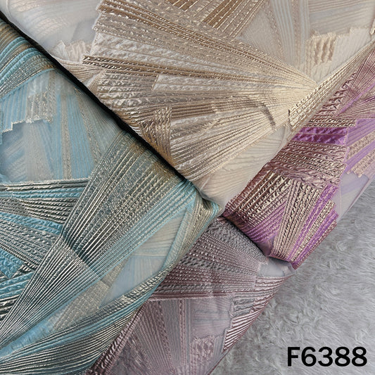 Imported Zari Work Organza Fabric - F6388