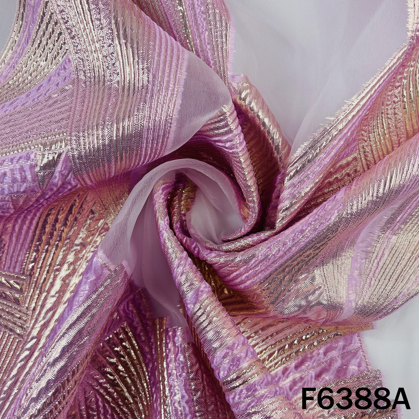 Imported Zari Work Organza Fabric - F6388
