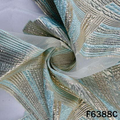 Imported Zari Work Organza Fabric - F6388